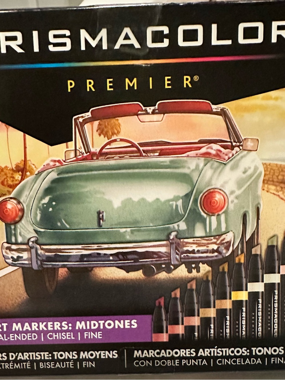 Prismacolor Premier 12 Art Markers Midtones Dual-Ended Chisel Fine